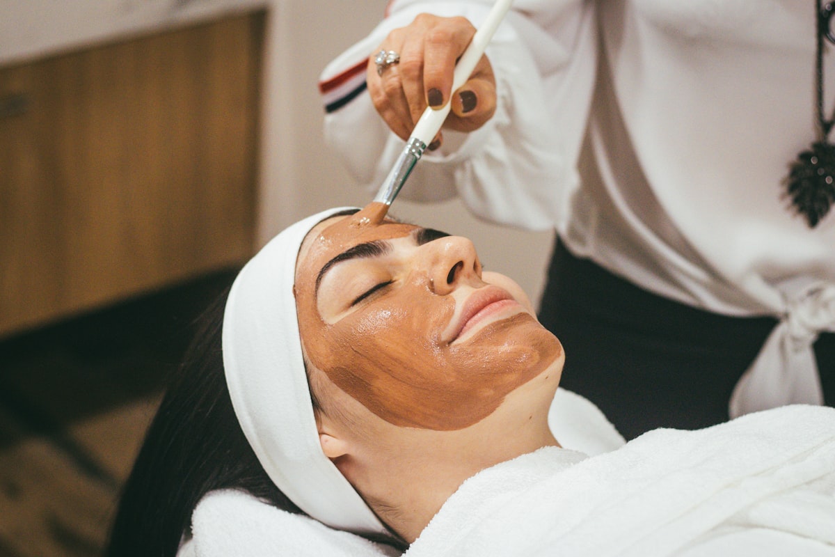 Professional facial skincare treatment