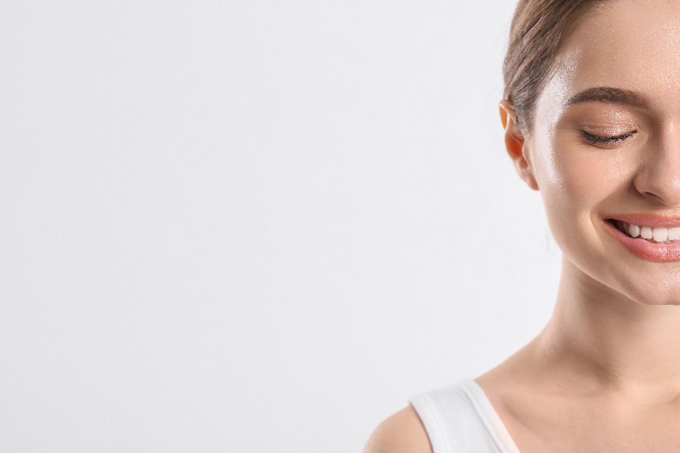 Close-up of healthy, even skin tone