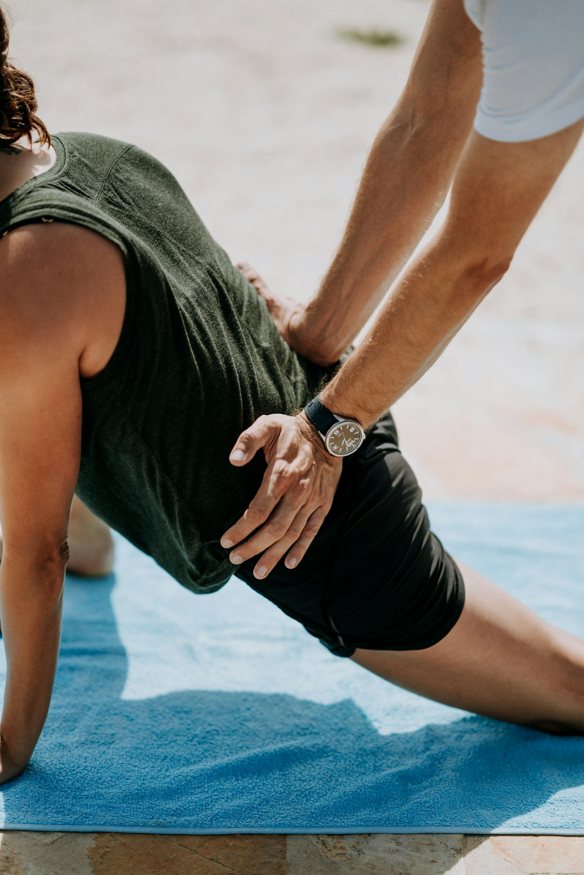 Assisted stretching session at Dawn Wellness